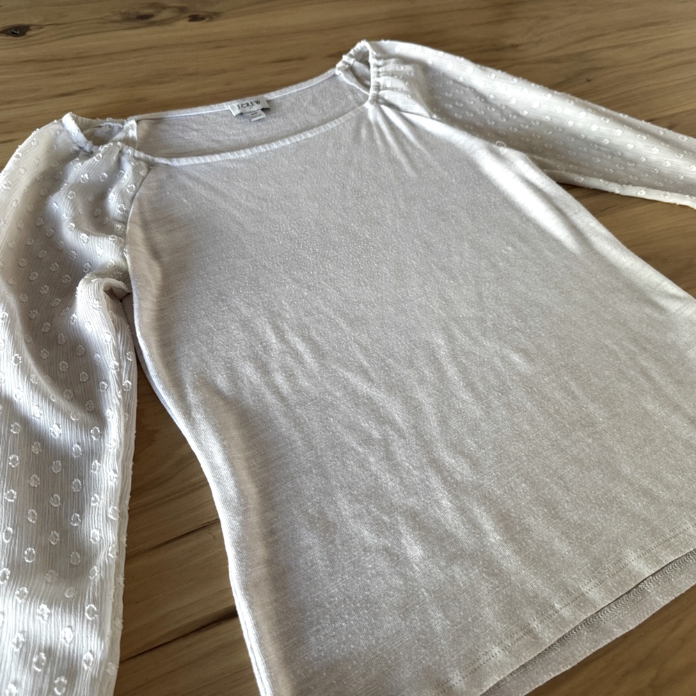 White XS JCrew Long Sleeve Shirt